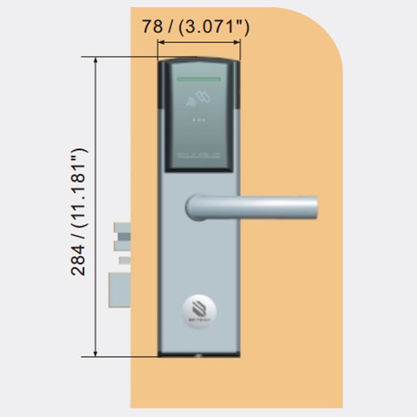 electronic hotel lock base rfid typical  series
