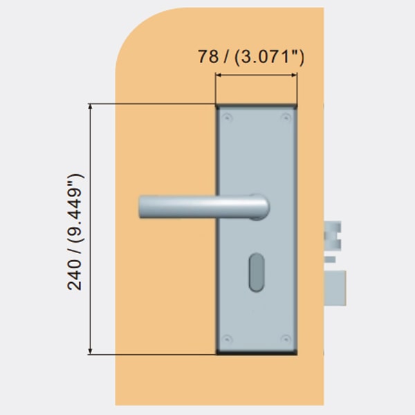electronic hotel lock base rfid typical  series